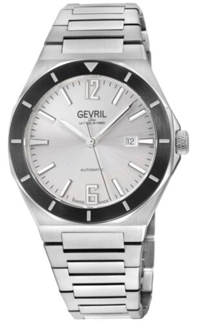 Pre-owned Gevril Men's 48404b High Line Swiss Automatic Sw200 Exhibition Case Back Watch