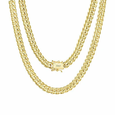 Pre-owned Nuragold 10k Yellow Gold Solid 6mm Mens Miami Cuban Link Chain Necklace Box Clasp 22"
