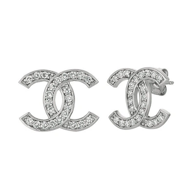 Pre-owned Morris 1.00 Carat Natural Diamond Earrings G-h Si 14k White Gold