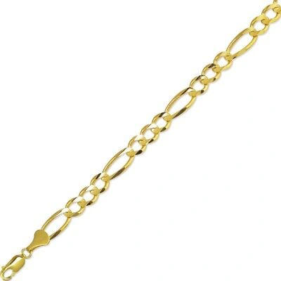 Pre-owned R C I 10kt Solid Gold Mens Figaro Curb Link Chain/necklace 22" 7.9 Mm 34 Grams 220rfig In No Stone