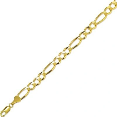 Pre-owned R C I 10k Solid Yellow Gold Mens Figaro Curb Link Chain/necklace 22" 7.9 Mm 34 Grams In No Stone