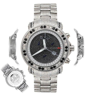 Pre-owned Joe Rodeo Men's Diamond Watch  Junior Jju44 13.25 Ct Illusion Dial In White ; Black