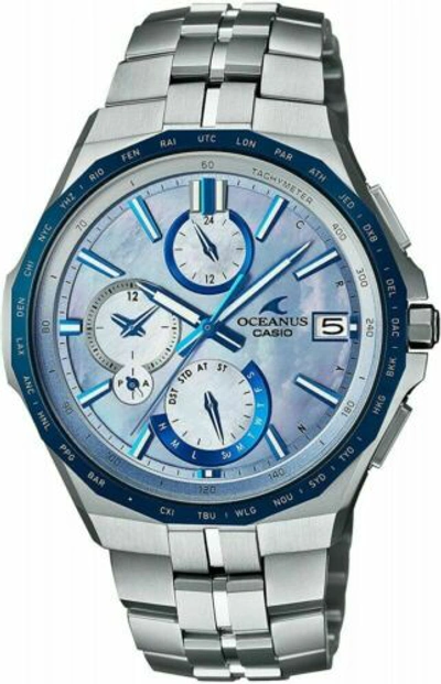 Pre-owned Casio Watch Oceanus Manta Bluetooth Radio Solar Ocw-s5000apa-2ajf Men's