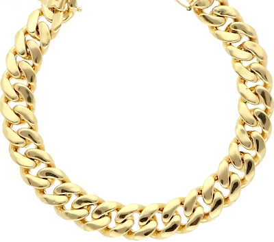 Pre-owned G&d 10k Real Yellow Gold Mens 11mm Miami Cuban Bracelet Box Lock 7.5" Rope