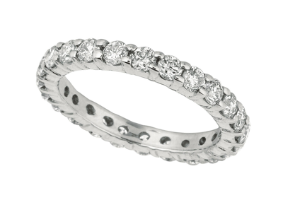 Pre-owned Morris 2.00 Carat Natural Diamond Eternity Ring Band 14k White Gold