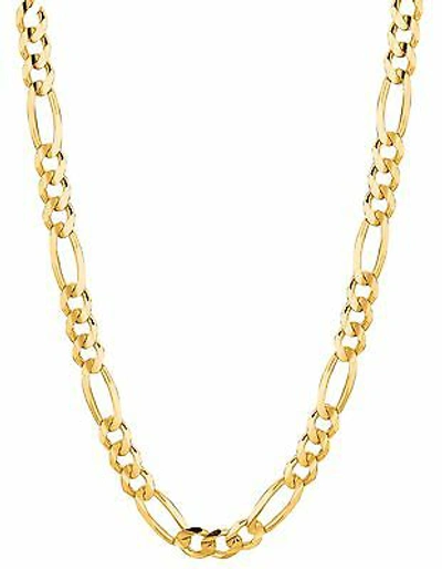 Pre-owned R C I 14k Solid Yellow Gold Figaro Curb Link Chain/necklace 22" 4.5mm 16 Grams In No Stone