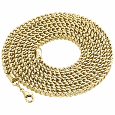 Pre-owned Jfl Diamonds & Timepieces Real 10k Yellow Gold 3d Hollow Franco Box Link Chain 5.50 Necklace 26-40 Inch