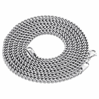 Pre-owned Jfl Diamonds & Timepieces Real 10k White Gold 3d Hollow Franco Box Link Chain 4.50mm Necklace 26-40 Inches