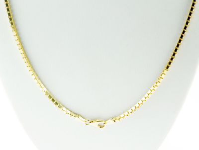 Pre-owned Gd Diamond 21 Gm 14k Yellow Solid Gold Mens Womens Box Polished Necklace Chain 22" 2.40mm