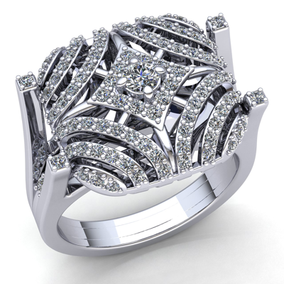Pre-owned Jewelwesell Genuine 3carat Round Cut Diamond Men's Modern Halo Engagement Ring 14k Gold