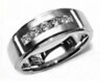 Pre-owned Patrick's Design 0.50ct Color Men's Round Cut Diamond Engagement Ring 14k White Gold Pd3290