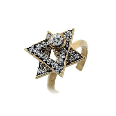 Pre-owned Gems4me Two Triangle Motion Ring - Fl852