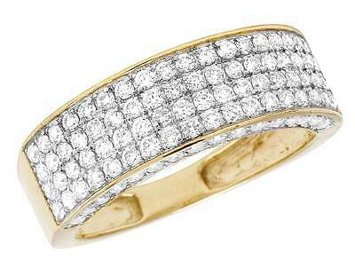 Pre-owned Jewelry Unlimited 10k Yellow Gold Unisex 3d 1.6ct Diamond Wedding Band Ring