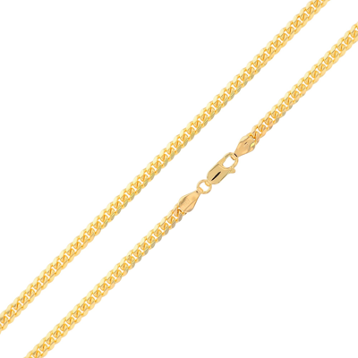 Pre-owned Jackani 14k Italian Yellow Gold Miami Cuban 4mm Wide Style Mens Chain
