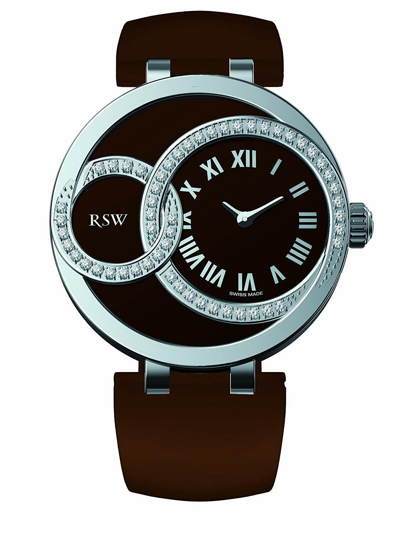 Pre-owned Rsw Women's 6025.bs.l9.92.d1 Wonderland Round Brown Dial Diamonds Watch