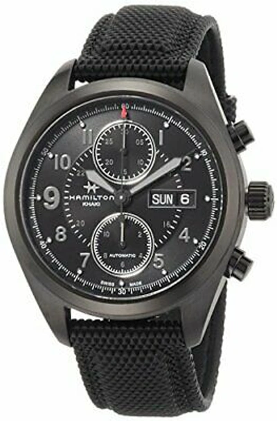 Pre-owned Hamilton Watch Khaki Field Auto Chrono H71626735 Men