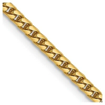 Pre-owned Skyjewelers Real 14kt Yellow Gold 2mm Franco Chain; 24 Inch; Lobster Clasp
