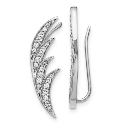 Pre-owned Goldia 14k White Gold Diamond Earrings