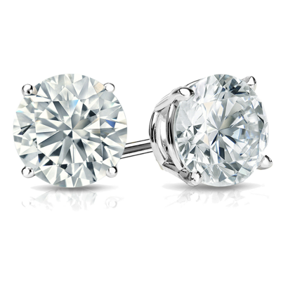 Pre-owned Diamondstudscom 2 Carat Tw Lab Grown Diamond Stud Earrings In 14k White Gold (i-j Vs1-vs2)