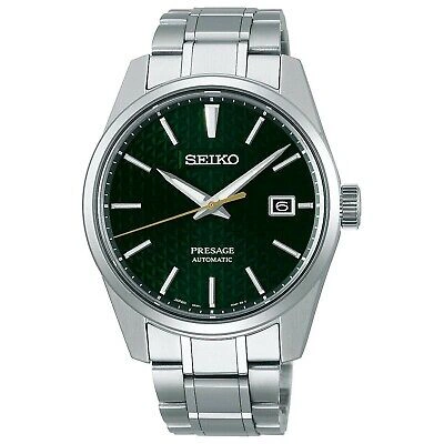 Pre-owned Presage Seiko  Sarx079 Prestige Line Metal Band Green Sharp Edged Series