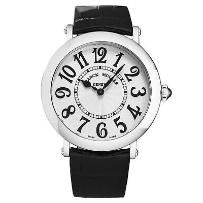 Pre-owned Franck Muller Womens 'round' Silver Dial Swiss Quartz Watch 8038qzvacsil