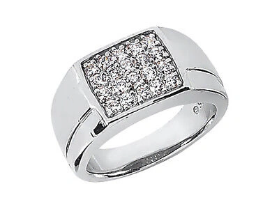 Pre-owned Jewelwesell 0.60ct Round Brilliant Mens Wedding Band Ring 950 Platinum F Vs2 Prong Setting In White