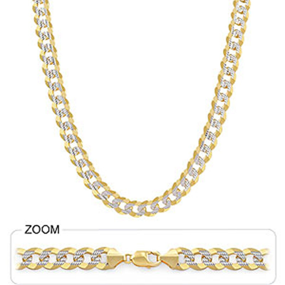 Pre-owned Gd Diamond 71.30 Gm 14k Two Tone Gold Men's Heavy Cuban White Pave Necklace Chain 24" 11mm