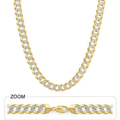 Pre-owned Gd Diamond 55.50 Gm 14k Two Tone Solid Gold Men's Heavy Cuban Pave Necklace Chain 22" 9mm In No Stone