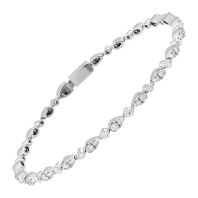 Pre-owned Welry 2 Cttw Diamond Link Bracelet In 14k White Gold, 7"