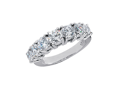 Pre-owned Jewelwesell 7stone 1.95ct Diamond Wedding Band Ring 18k White Gold Round Brilliant Cut I Si2