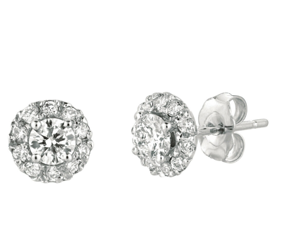 Pre-owned Morris 1.00 Carat Natural Diamond Stud Jacket Earrings Si 14k White Gold