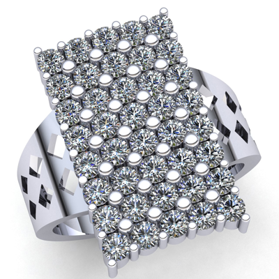 Pre-owned Jewelwesell Natural 2carat Round Cut Diamond Mens Cluster Anniversary Ring 10k Gold