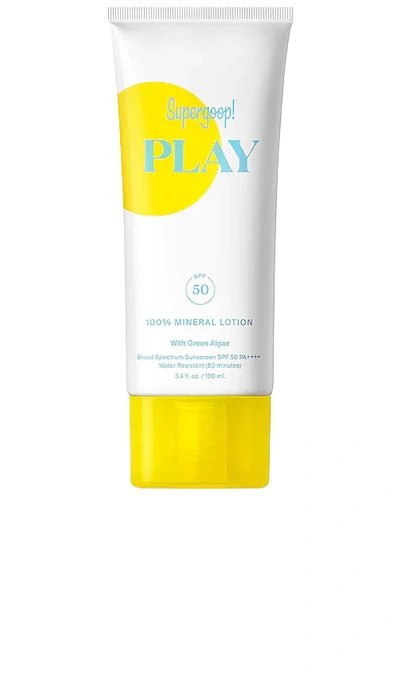 Supergoop Play 100% Mineral Lotion Spf 50 With Green Algae 3.4 Fl. Oz. In Beauty: Na