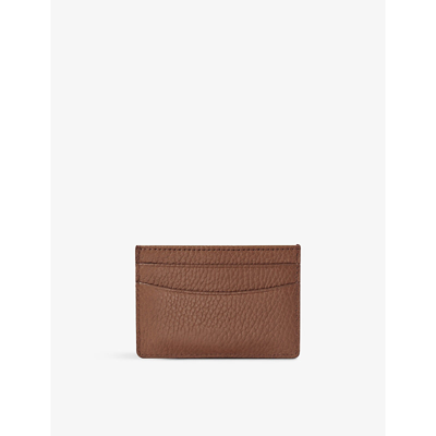 Mintapple Top Grain Leather Card Holder In Autumn