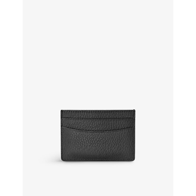 Mintapple Top Grain Leather Card Holder In Black