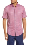 MIZZEN + MAIN HALYARD FLORAL SHORT SLEEVE STRETCH BUTTON-UP SHIRT