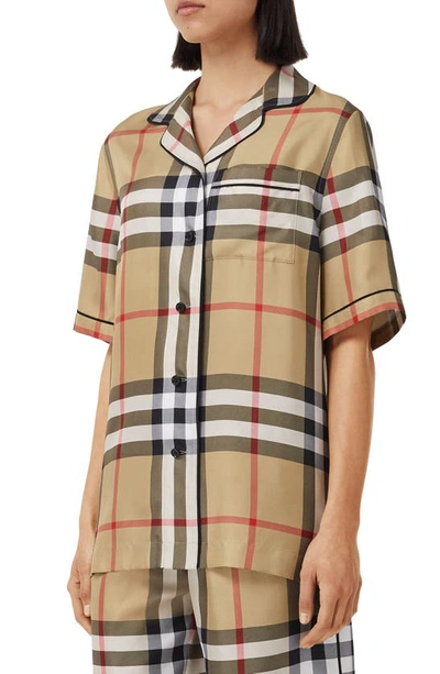 Burberry Tierney Check Shirt In Beige