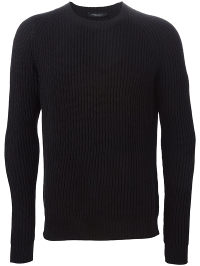 Roberto Collina Ribbed Sweater In Black