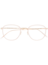 Mykita Polished-effect Square-frame Glasses In Pink