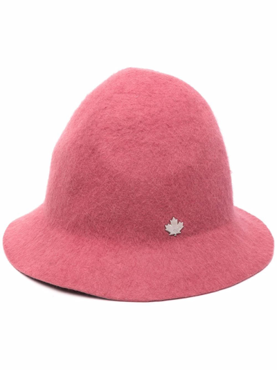 Dsquared2 Felted Drop-brim Hat In Pink