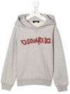 DSQUARED2 LOGO-PRINT LONG-SLEEVE HOODIE