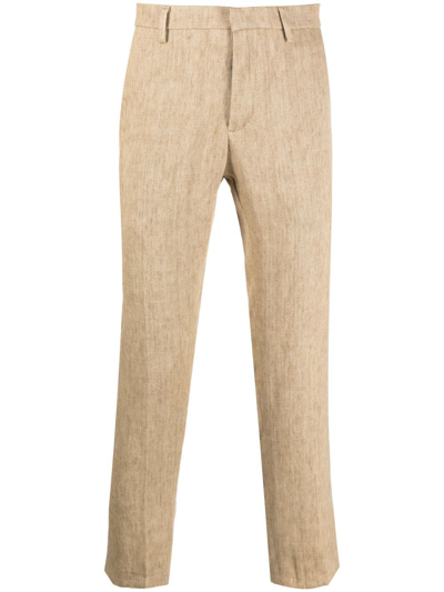 Costumein Cropped Linen Trousers In Nude