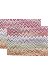 Missoni Multicoloured Andorra Placemat Set In Red