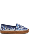 DOLCE & GABBANA TILE-PRINT ESPADRILLES