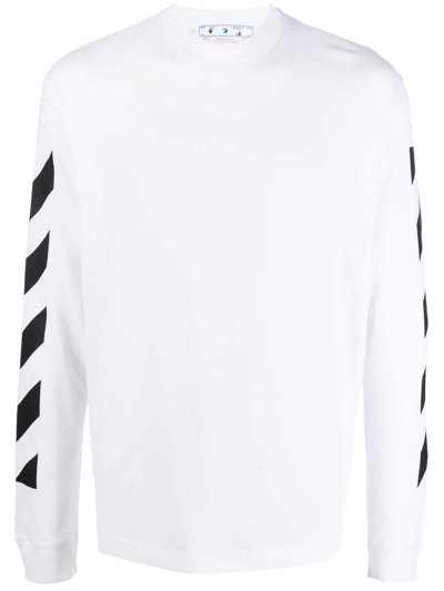Off-white White Diag Arrow Skate Long Sleeve T-shirt