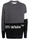 Off-white Fw20 Logo Printing Sweater Men Grey In Grau