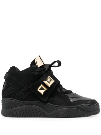 Philipp Plein Rock-stud Low-top Sneakers In Black