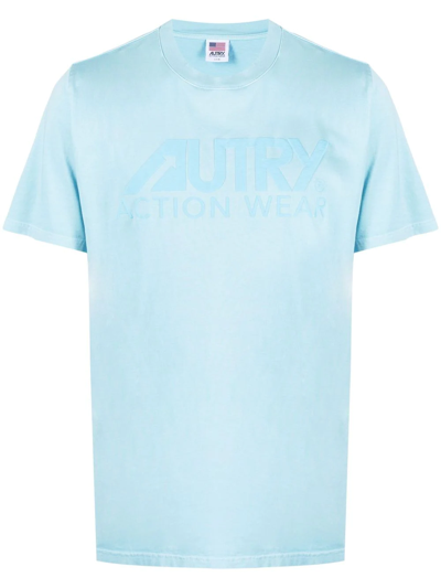 Autry Logo印花短袖t恤 In Azure