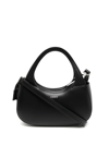 Coperni Micro Swipe Leather Tote Bag In Black