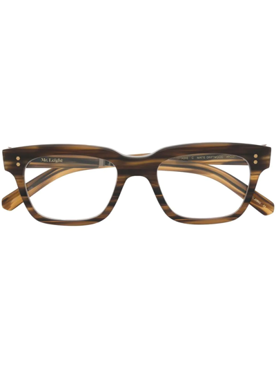Garrett Leight Tortoiseshell-effect Square-frame Glasses